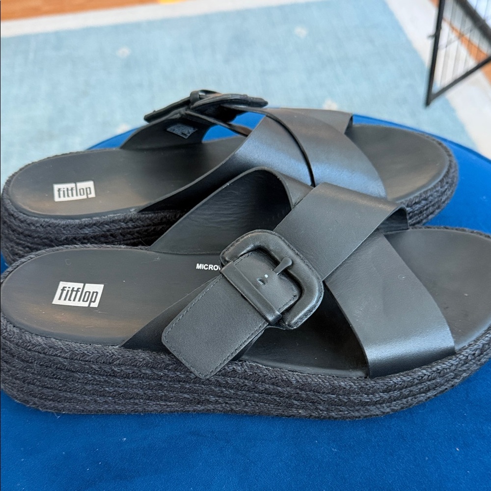 FitFlop Black Women's Sandals with Buckle